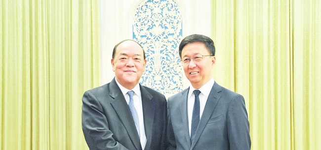 会见澳新一届政府管治团队 韩正勉忠于国家勇于担当