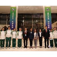 A Secretária para os Assuntos Sociais e Cultura liderou a delegação desportiva para participar na cerimónia de inauguração dos Jogos Nacionais