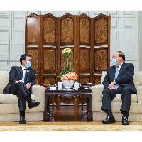 Chefe do Executivo tem encontro com o vice-presidente da CCPPC da província de Jilin, Cao Yuguang