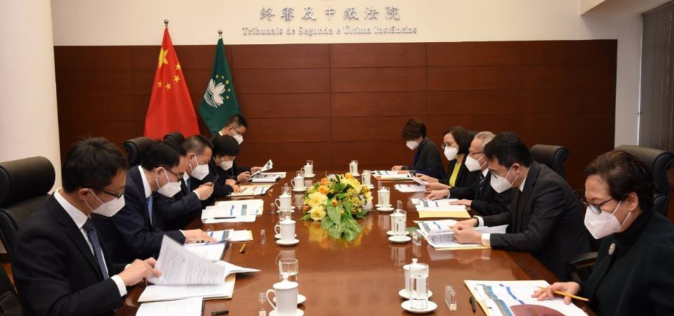 中央人民政府駐澳門聯絡辦公室黃柳權副主任一行來訪終審法院