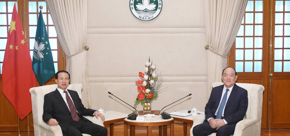 行政長官賀一誠衷心感謝中聯辦前主任傅自應對澳門的貢獻