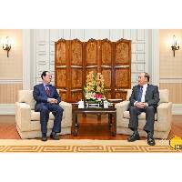Chefe do Executivo reúne-se com o secretário do Comité do Partido Comunista, presidente do Conselho de Administração da Power Construction Corporation of China