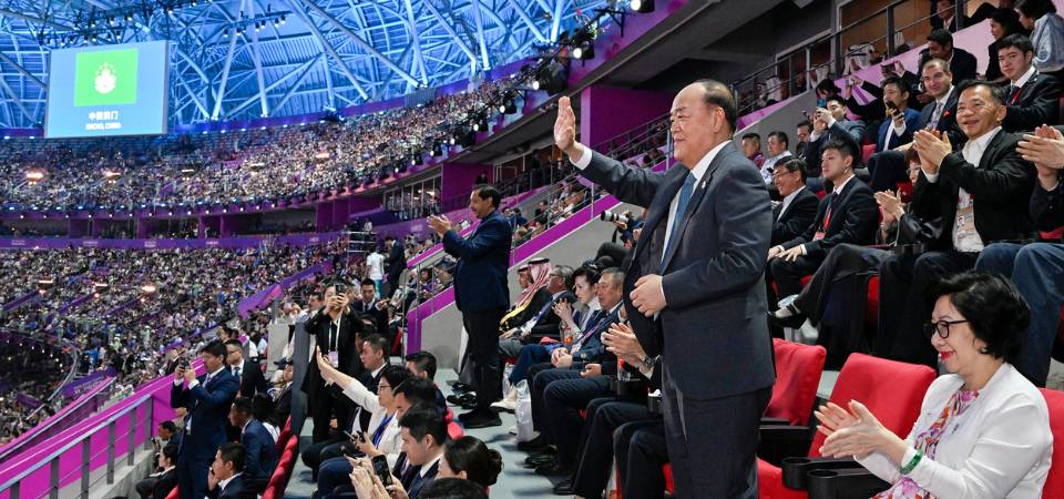 行政長官賀一誠在浙江杭州出席“第十九屆亞洲運動會”開幕式