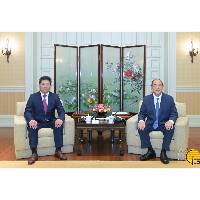 行政長官賀一誠會見比利時中國和平統一促進會 會長朱海安一行