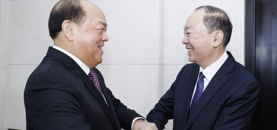 行政长官贺一诚访粤与广东省委书记黄坤明及省长王伟中会面