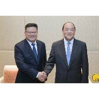 行政长官贺一诚与广东省委副书记、深圳市委书记孟凡利会面