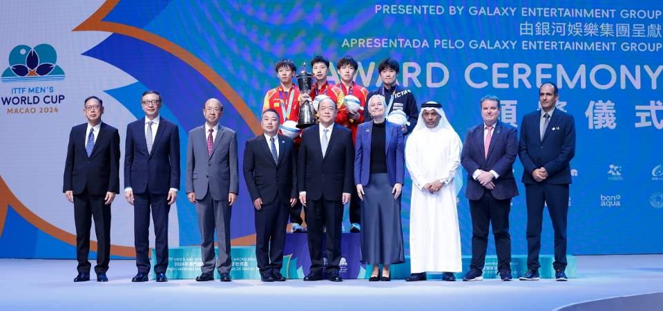 「2024年澳门国际乒联男子及女子世界杯 ─ 由银河娱乐集团呈献」马龙孙颖莎称王封后