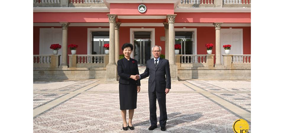 国务委员谌贻琴与行政长官岑浩辉会面