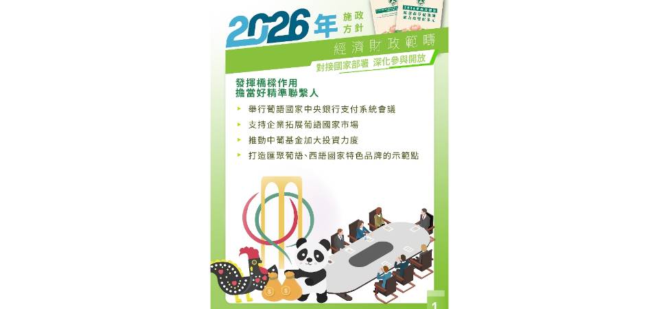 【圖文包】2026經濟財政範疇施政方針-對外開放篇