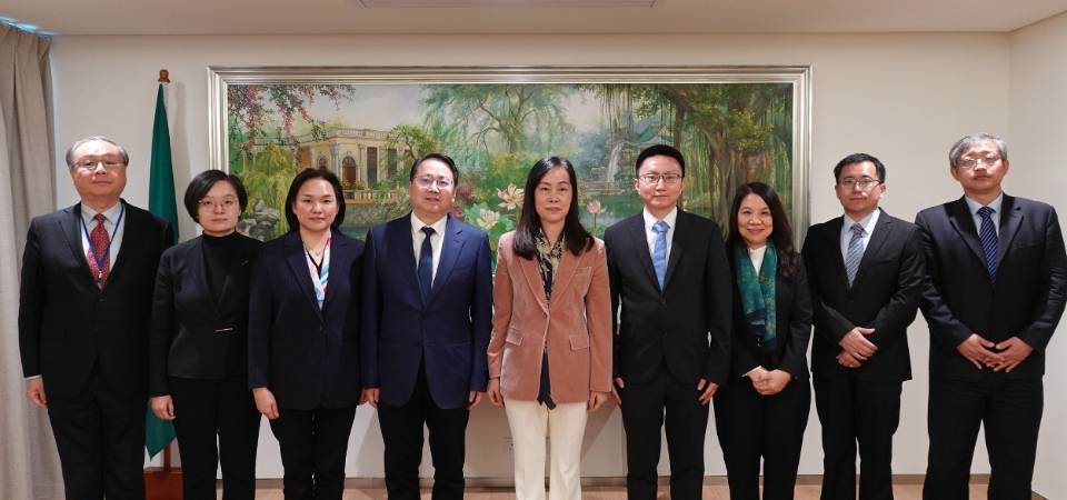 Delegação do Gabinete de Auditoria Nacional visitou RAEM e ministrou uma palestra de intercâmbio de trabalho
