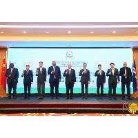 Secretário para a Segurança, Chan Tsz King, na cerimónia de tomada de posse de cônsul honorário da República de Cabo Verde na Região Administrativa Especial de Macau e cerimónia de entrada em funcionamento do consulado honorário.