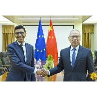 行政长官岑浩辉与欧洲议会副议长奥马吉会面