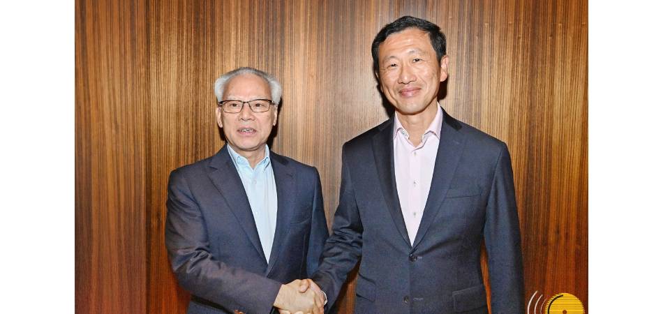 行政長官岑浩輝與新加坡社會政策統籌部長 兼保健衛生部長王乙康會面