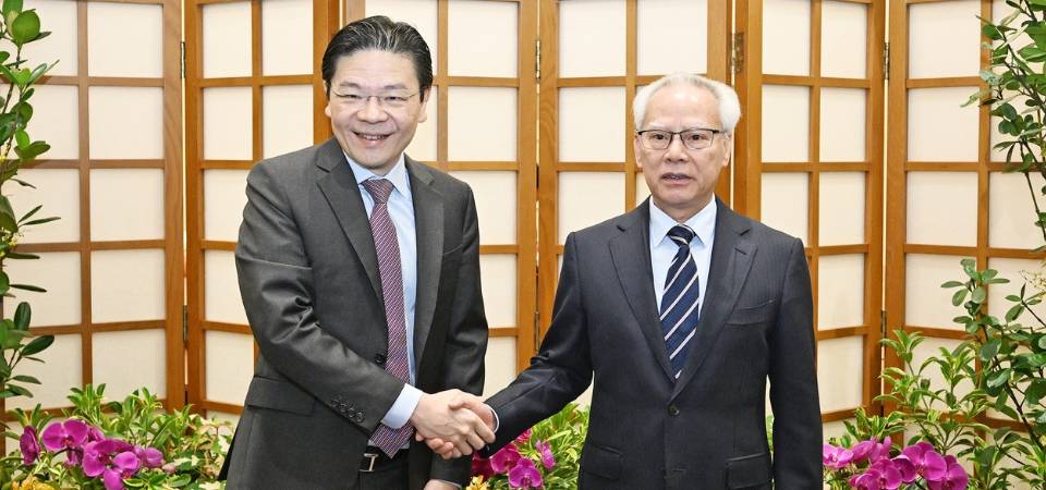 行政長官岑浩輝拜訪新加坡總理兼財政部長黃循財