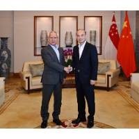 行政長官岑浩輝與中國駐新加坡大使曹忠明會面