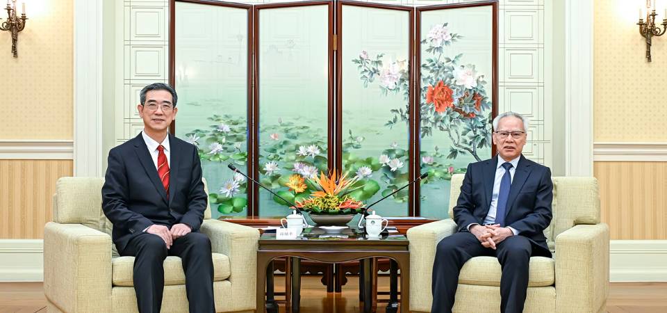 行政長官岑浩輝與最高人民法院政治部主任孫鎮平會面